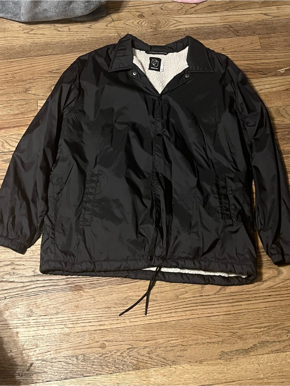 Original Use Black Bomber Jacket with Sherpa Lining